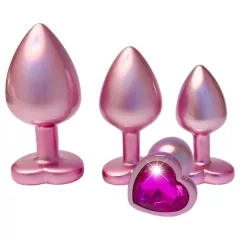 Dreamtoys Gleaming Love - heart-shaped anal plug set (pink)