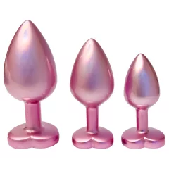 Dreamtoys Gleaming Love - heart-shaped anal plug set (pink)
