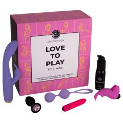   Pleasure Box Love to Play - Vibrator Set - 6 Pieces (Pink-Purple)