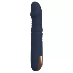 Goddess - thrusting rotating beaded vibrator (dark blue)