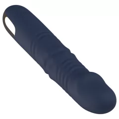 Goddess - thrusting rotating beaded vibrator (dark blue)