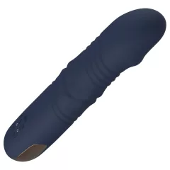 Goddess - thrusting rotating beaded vibrator (dark blue)