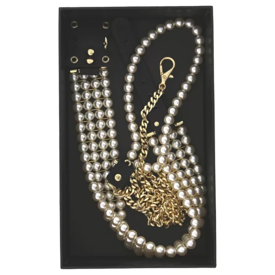 Allure - Beaded Collar with Leash (Black)