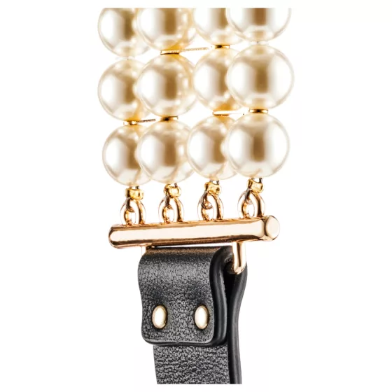 Allure - Beaded Collar with Leash (Black)