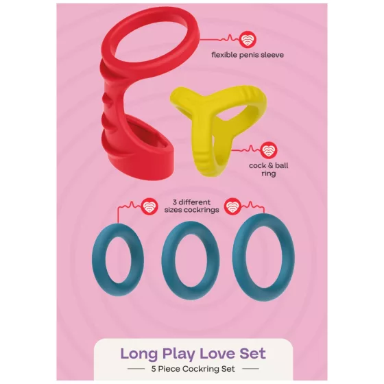 Dreamtoys Love Signal - penis ring set (multicolour)