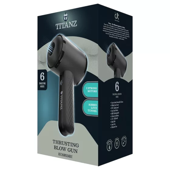 Titanz Thrusting Blow Gun - automatic masturbator (black)