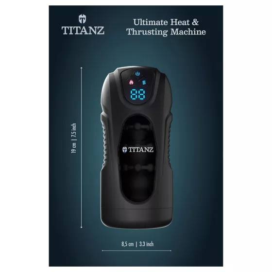 Titanz Ultimate Heat & Thrusting - automatic masturbator (black)