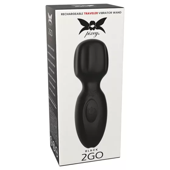Pixey 2GO - rechargeable mini massager vibrator (black)