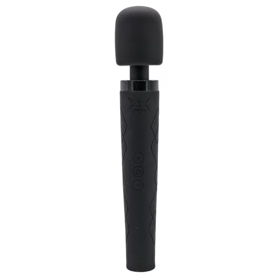 Pixey Deluxe Black Velvet - M‑size wand vibrator (black)
