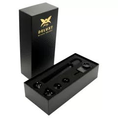 Pixey Deluxe Black Velvet - M‑size wand vibrator (black)