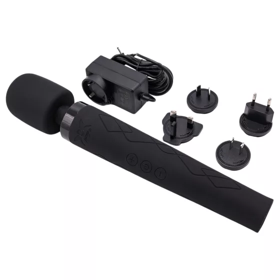 Pixey Deluxe Black Velvet - wand vibrator L (black)