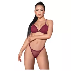Zôf Nina - Sheer Bra and Thong Set (Red)