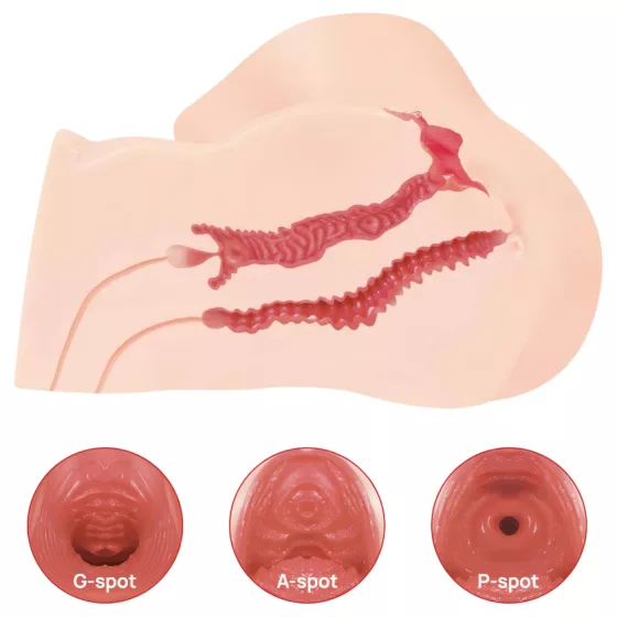 Kokos Maria - lifelike torso vagina and anus masturbator (flesh‑coloured)