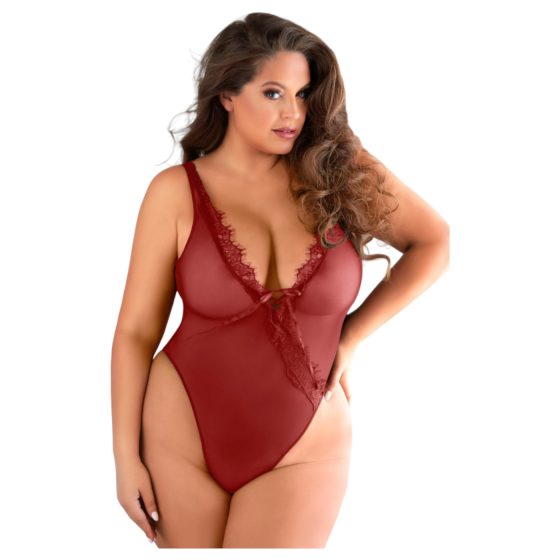 Allure - open lace body (red)
