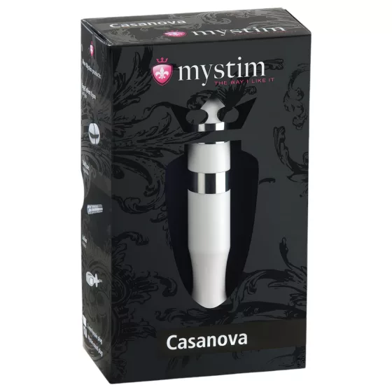 mystim Casanova - White Electro-Stimulation Wand Dildo