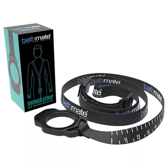 Bathmate Shower Strap - pump holder measuring strap (black)