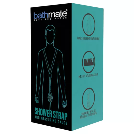 Bathmate Shower Strap - pump holder measuring strap (black)