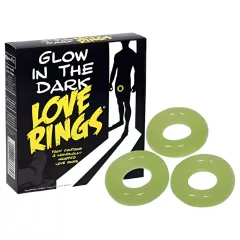 Glow-in-the-Dark Love Rings Set (3-Pack)