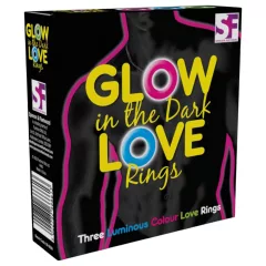 Glow-in-the-Dark Love Rings Set (3-Pack)