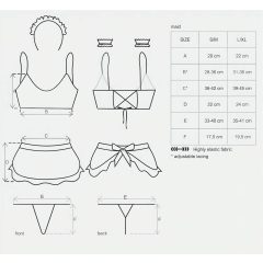 Obsessive Maid - 5-Piece French Maid Costume Set