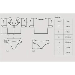 Obsessive Police - Sexy Officer Costume Set (S/M)