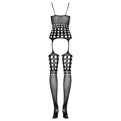 Obsessive G310 - Black Polka Dot Fishnet Set (S-L)