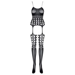 Obsessive G310 - Black Polka Dot Fishnet Set (S-L)