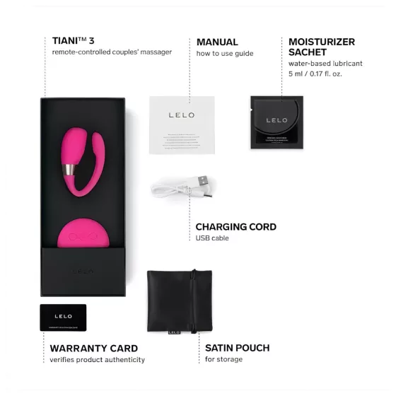 LELO Tiani 3 - Silicone Couple's Vibrator (Pink)