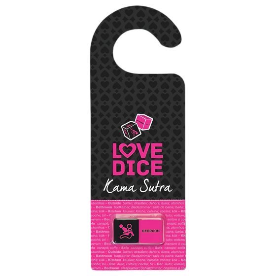 Sex Dice Set with Door Hanger (Black-Pink)