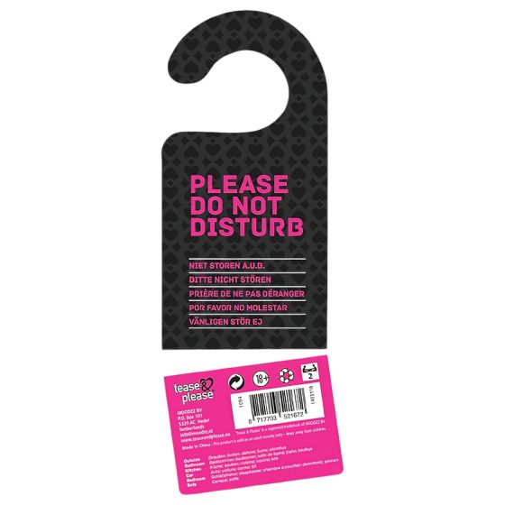 Sex Dice Set with Door Hanger (Black-Pink)
