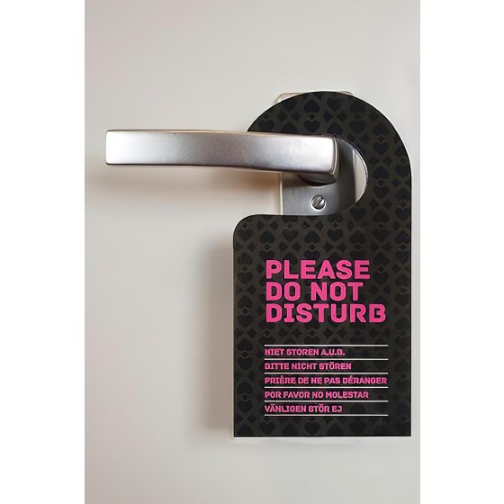 Sex Dice Set with Door Hanger (Black-Pink)