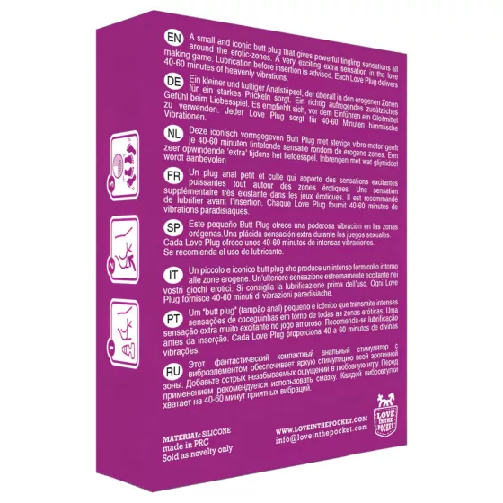 Love Plug - Mini Black Anal Vibrator