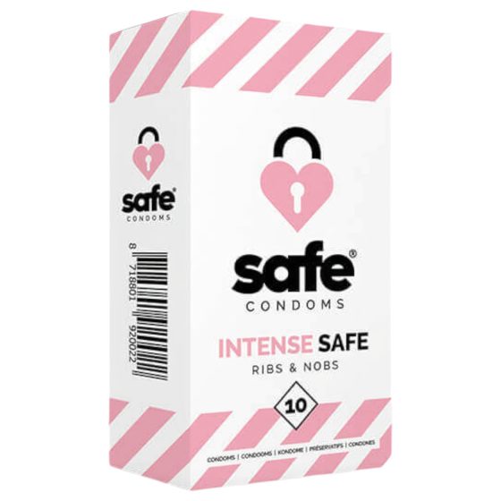 SAFE Intense - Ribbed & Dotted Condoms (10 Pack)