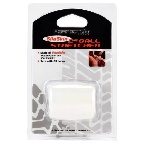 SilaSkin Testicle Ring & Stretcher (White)