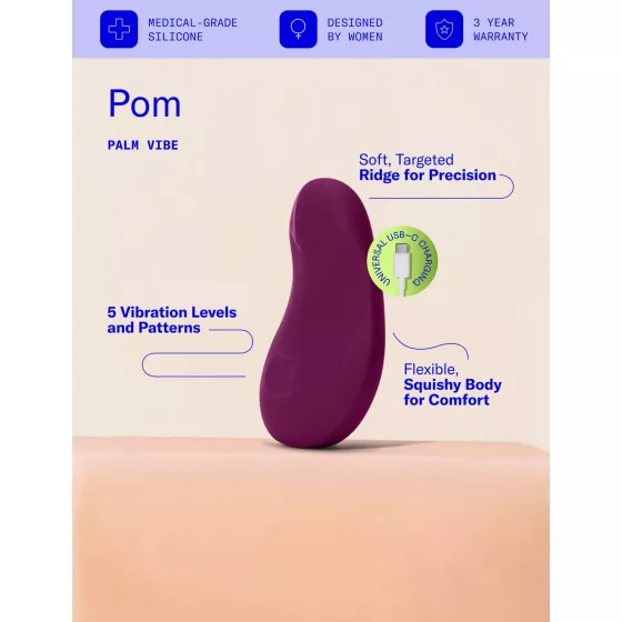 Dame Pom - rechargeable clitoral vibrator (purple)