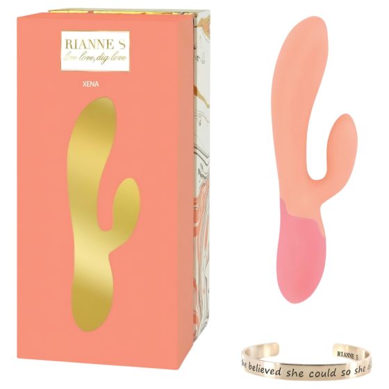 Rianne Essential Xena - Rechargeable Warming Vibrator (Peach Coral)