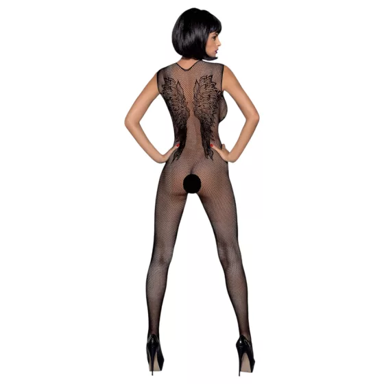 Obsessive N112 - Angel Wing Fishnet Bodysuit - Black (S-L)