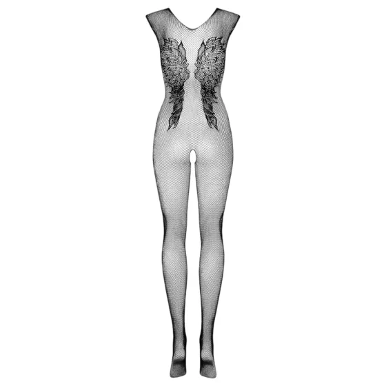 Obsessive N112 - Angel Wing Fishnet Bodysuit - Black (S-L)
