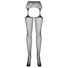 Obsessive S307 - Floral Garter Set - Black (S-L)