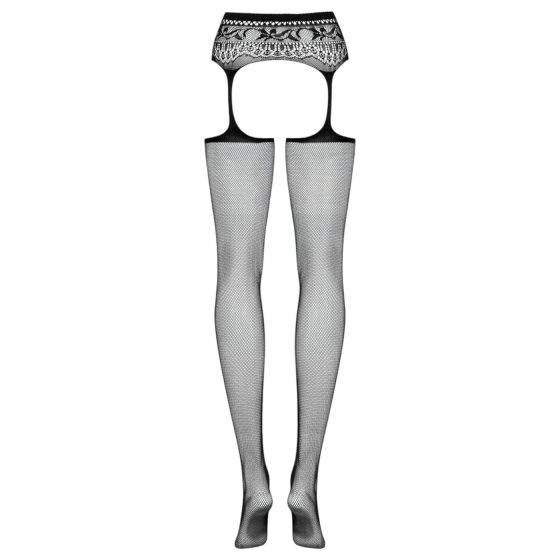 Obsessive S307 - Floral Garter Set - Black (S-L)