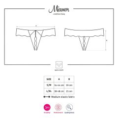   Obsessive Miamor - Sparkling Open Lace Thong for Women (Black)