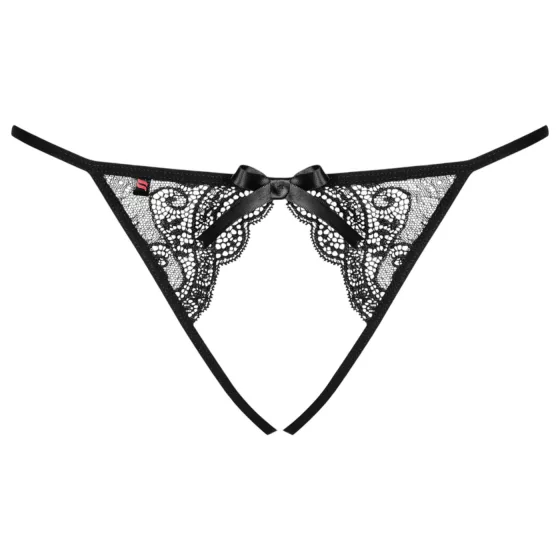 Obsessive Miamor - Black Lace Open-Back Panties