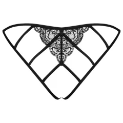 Obsessive Miamor - Black Lace Open-Back Panties