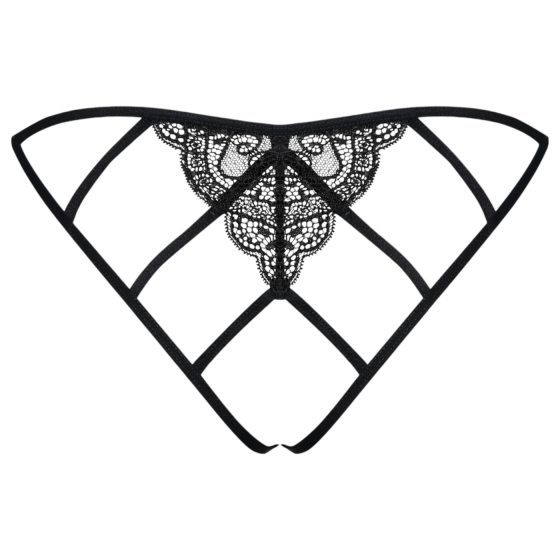 Obsessive Miamor - Black Lace Open-Back Panties
