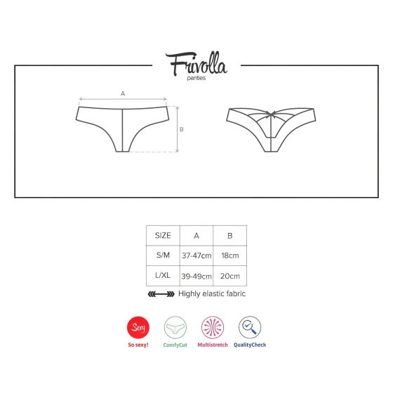 Obsessive Frivolla - Black Lacy Women's Panties - Playfully Chic