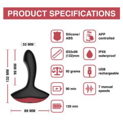   Magic Motion Solstice - smart rechargeable prostate vibrator (black)