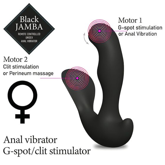 FEELZTOYS Black Jamba - Wireless Warming Anal Vibrator (Black)