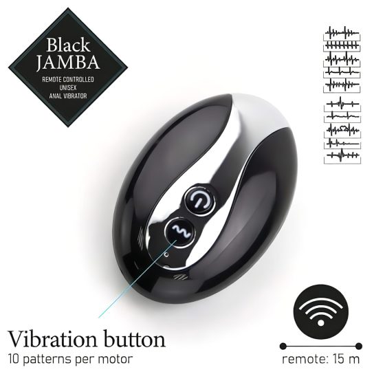 FEELZTOYS Black Jamba - Wireless Warming Anal Vibrator (Black)