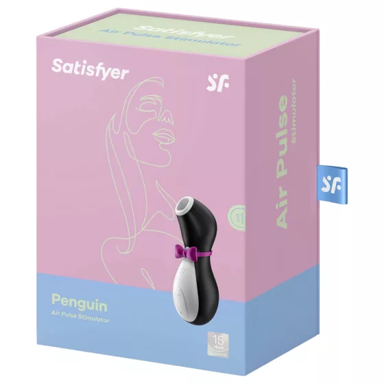 Satisfyer Penguin - rechargeable, waterproof clitoral vibrator (black and white)