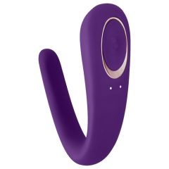   Satisfyer Double Classic - Waterproof Rechargeable Couple's Vibrator (Purple)